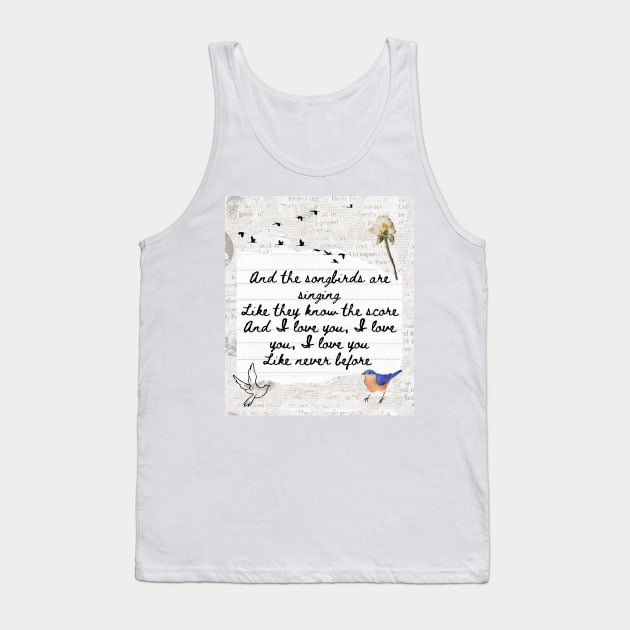 Songbird by Fleetwood Mac Lyric Print Tank Top by madiwestdal